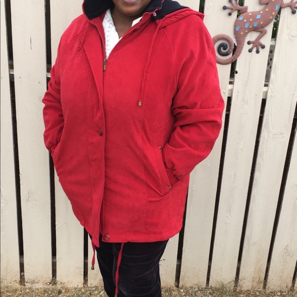 Fleet Street Red Winter Coat - Picture 4 of 11